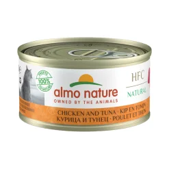 Almo Nature HFC 70 Natural Cibo per Gatti - Latta - Pollo e Tonno