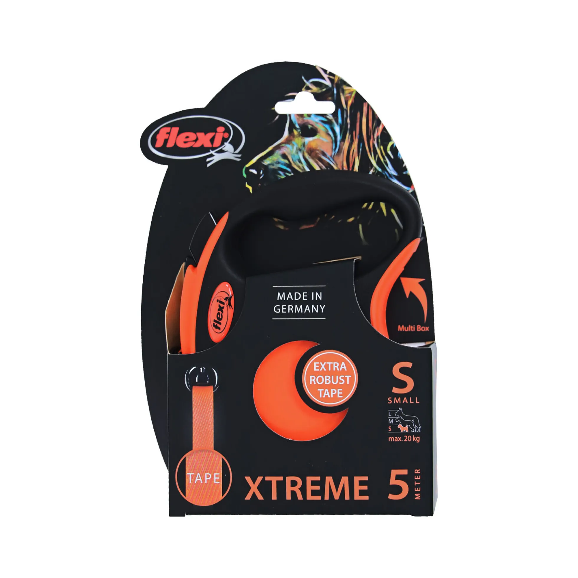 Flexi Quinzaglio Avvolgibile XTREME Tape Leash - Arancione