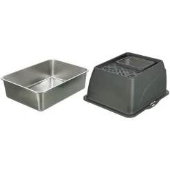Trixie Lettiera in Acciaio Inox Niro Hop-In